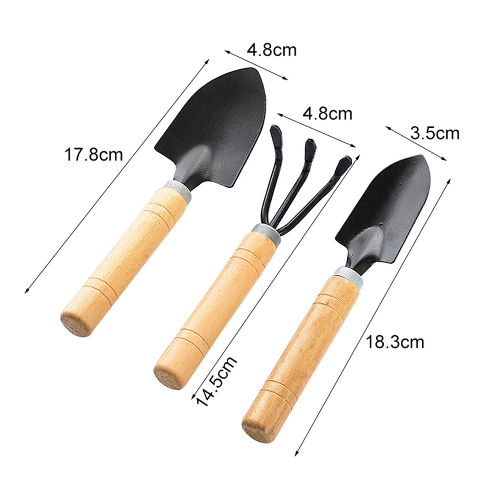 3-Piece Mini Garden Tools Set, - Bonsai Garden Rake recension och pris