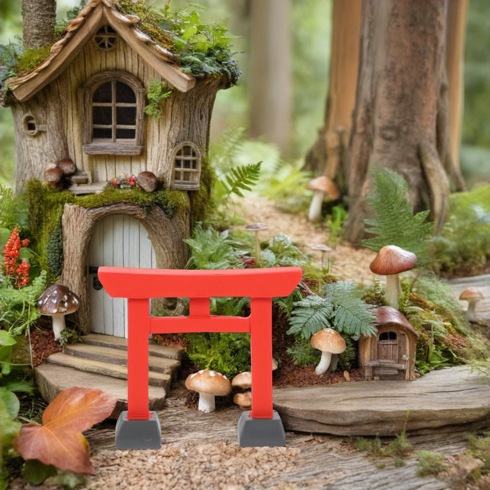 2Pcs Miniature Resin Torii Gat - Bonsai Garden Entrance recension och pris